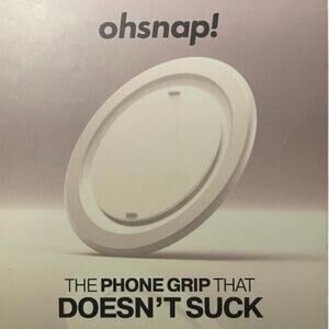 ohsnap! Snap Grip Luxe Magnetic Phone Grip Ultra Thin Fits Any Phone in White